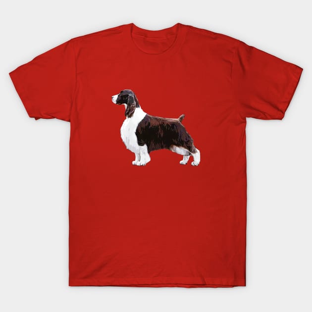 Springer Spaniel Standing Show Dog T-Shirt by ElegantCat